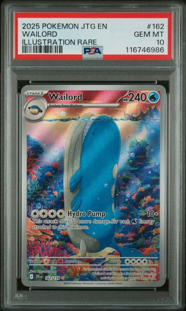 Wailord 162/159 Journey Together PSA 10 116746986