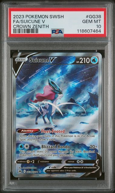Suicune V GG38/GG70 Crown Zenith PSA 10 118607464