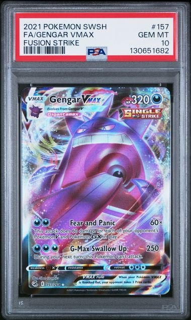 Gengar VMAX 157/264 Fusion Strike PSA 10 130651682