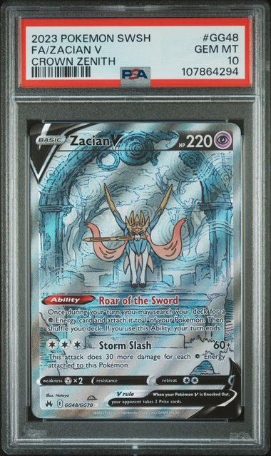 Zacian V GG48/GG70 Crown Zenith PSA 10 107864294