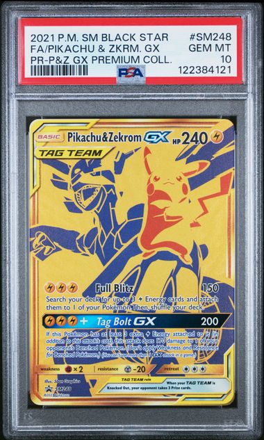 Pikachu & Zekrom GX SM248 Black Star Promo PSA 10 122384121