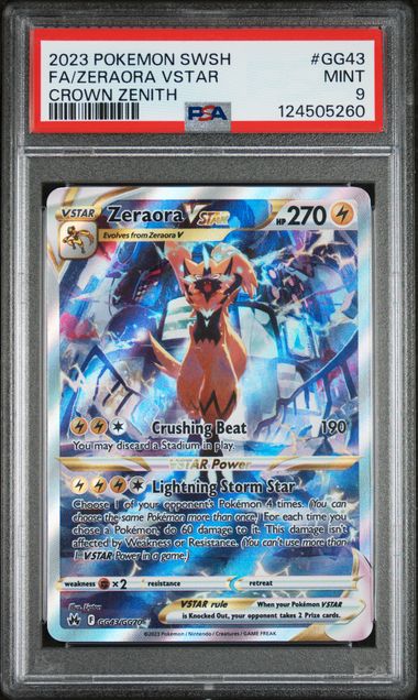 Zeraora VSTAR GG43 Crown Zenith Full Art PSA 9 124505260