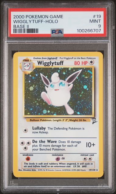 Wigglytuff - Holo 19/130 Base Set 2 PSA 9 100266707