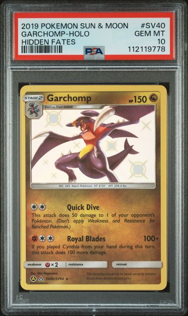 Garchomp - Holo SV40/SV94 Hidden Fates PSA 10 112119778