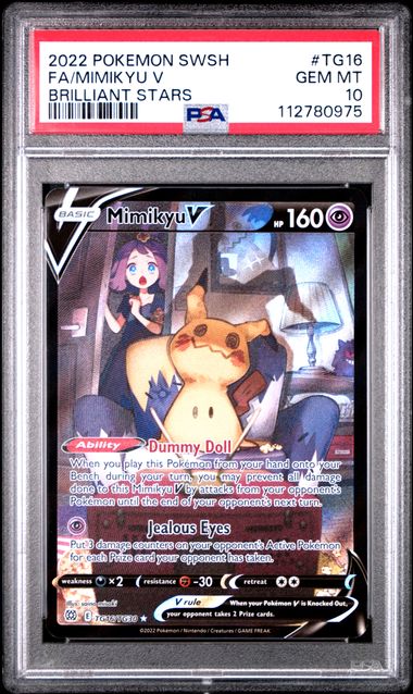 Mimikyu V TG16/TG30 Brilliant Stars PSA 10 112780975