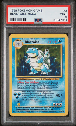 Blastoise 2/102 Base Set PSA 9 90847051