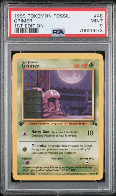 Grimer 48/62 Fossil 1st Edition PSA 9 70625673