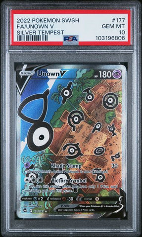 Unown V 177/195 Silver Tempest PSA 10 103196806