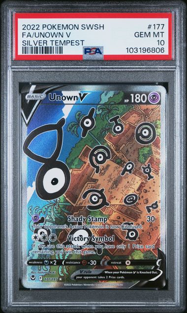 Unown V 177/195 Silver Tempest PSA 10 103196806
