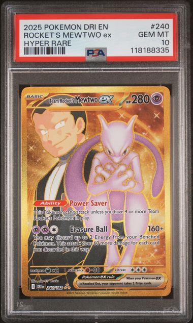Team Rocket's Mewtwo ex 240/182 Destined Rivals PSA 10 118188335