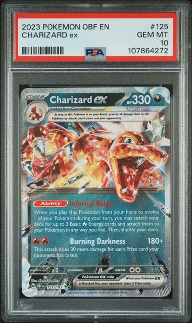 Charizard ex 125/197 Scarlet & Violet: Obsidian Flames PSA 10 107864272