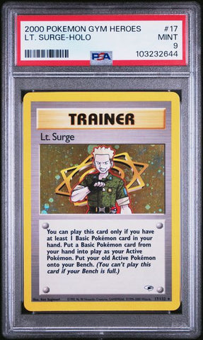 Lt. Surge 17/132 Gym Heroes PSA 9 103232644