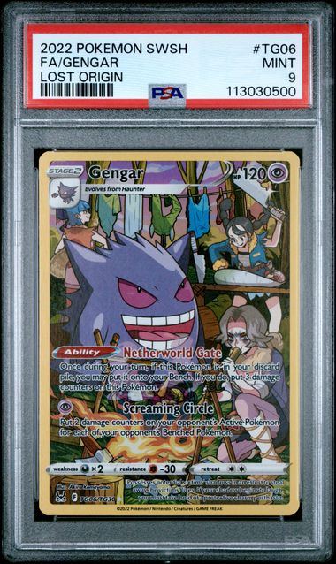 Gengar TG06/TG30 Lost Origin PSA 9 113030500