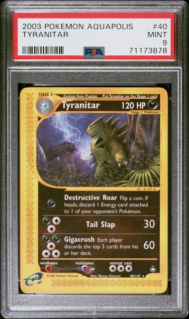 Tyranitar 40/147 Aquapolis PSA 9 71173878