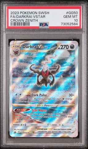 Darkrai VSTAR GG50/GG70 Crown Zenith PSA 10 73052584