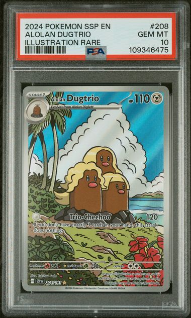 Alolan Dugtrio 208/191 Surging Sparks PSA 10 109346475