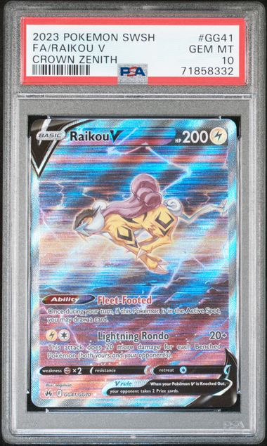 Raikou V GG41/GG70 Crown Zenith PSA 10 71858332