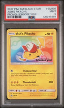 Ash's Pikachu SM108  Sun & Moon Black Star Promo PSA 9 100949364