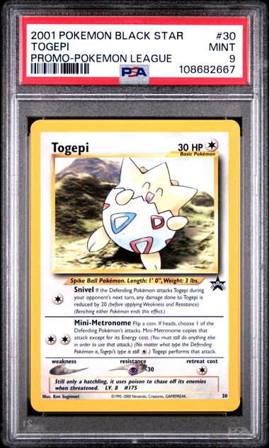 Togepi (30) Black Star Promo PSA 9 108682667