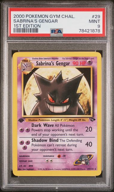 Sabrina's Gengar 29 Gym Challenge 1st Edition PSA 9 78421878