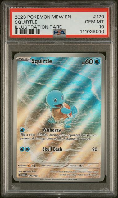 Squirtle 170/165 151 PSA 10 111038640