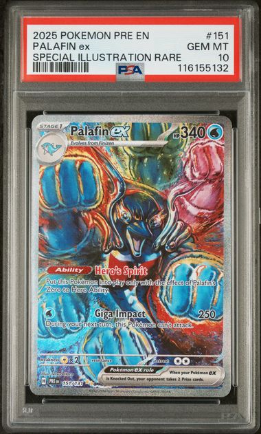 Palafin ex 151/131 Prismatic Evolutions PSA 10 116155132