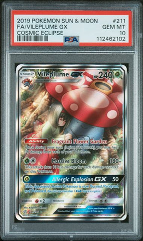 Vileplume GX 211/236 Cosmic Eclipse PSA 10 112462102
