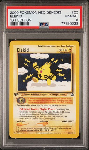 Elekid 22/111 Neo Genesis 1st Edition PSA 8 77790639