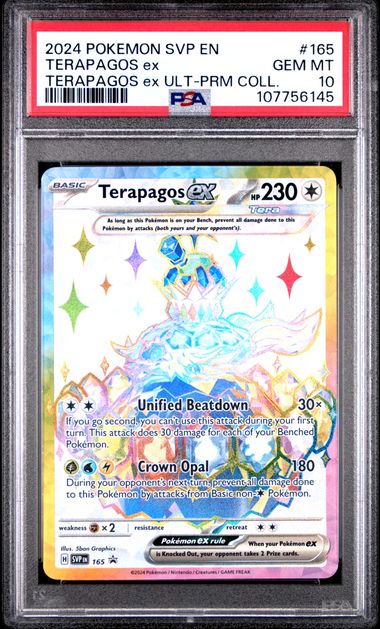 Terapagos ex (165) Black Star Promo PSA 10 107756145