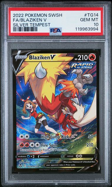 Blaziken V TG14/TG30 Silver Tempest PSA 10 119963994