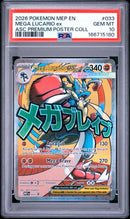 Mega Lucario ex 033 Ascended Heroes Poster Collection Promo PSA 10 166715180
