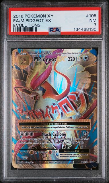 M Pidgeot EX 105/108 XY Evolutions PSA 7 134468130