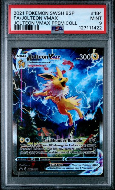 Jolteon VMAX SWSH184 Black Star Promo PSA 9 127111422