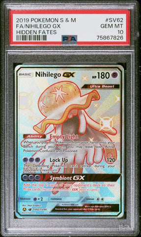 Nihilego GX SV62/SV94 Hidden Fates PSA 10 75867826