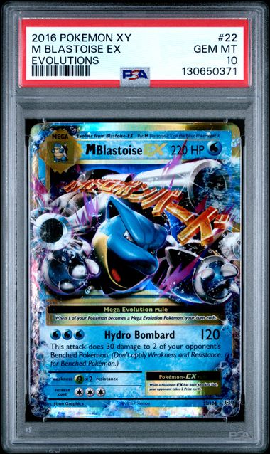 M Blastoise EX 22/108 XY Evolutions PSA 10 130650371