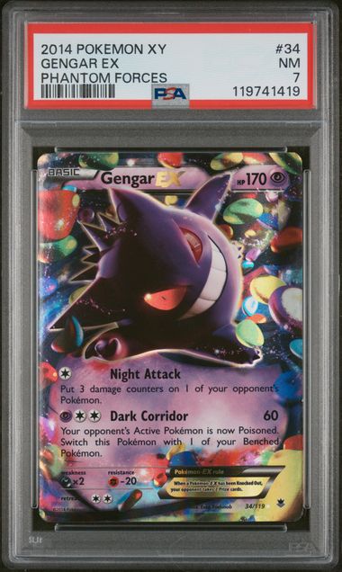Gengar EX 34/119 Phantom Forces PSA 7 119741419