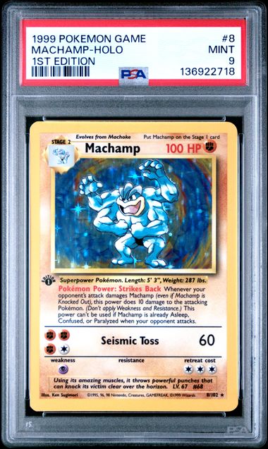 Machamp 8/102 Base Set 1st Edition PSA 9 136922718