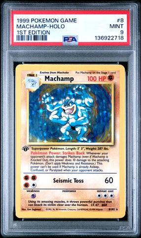Machamp 8/102 Base Set 1st Edition PSA 9 136922718