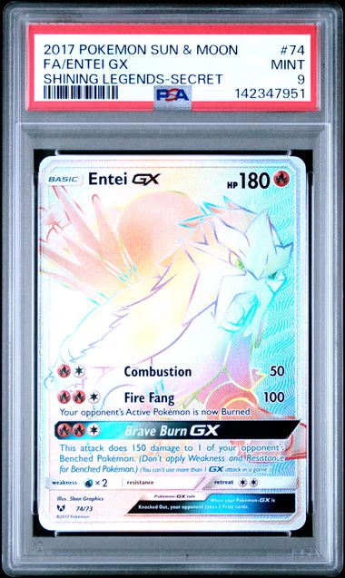 Entei GX 74/73 Shining Legends PSA 9 142347951
