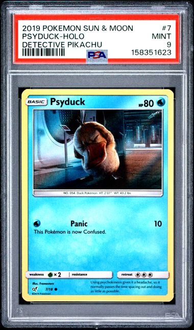 Psyduck 7/18 151 Detective Pikachu PSA 9 158351623