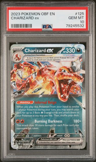 Charizard ex 125/197 Obsidian Flames PSA 10 79245532