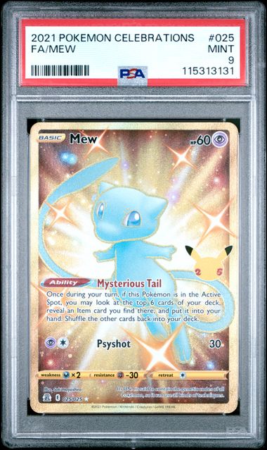 Mew 025/025 Celebrations PSA 9 115313131