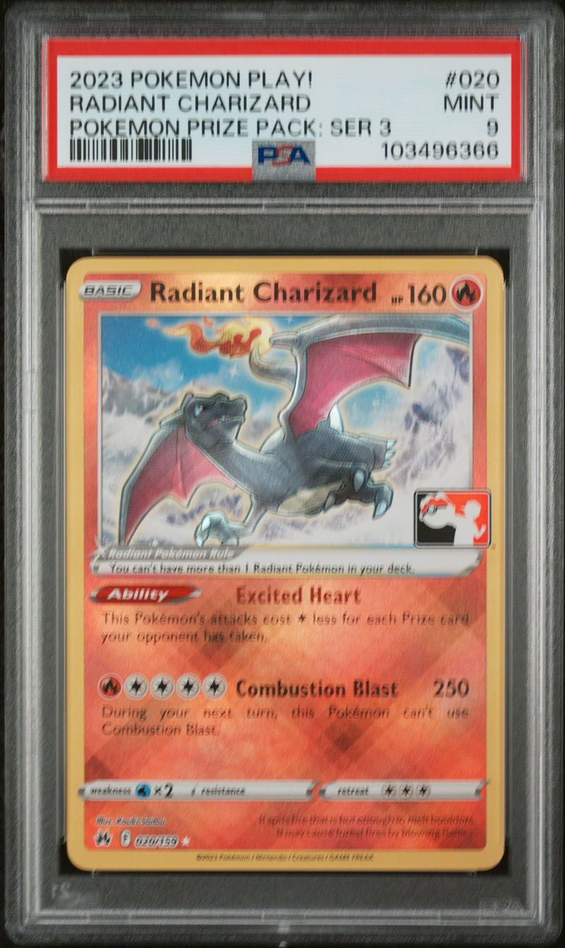 Radiant Charizard 020/159 Prize Pack Series 3 PSA 9 103496366