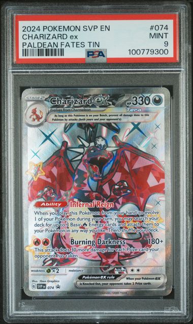 Charizard ex (074) Black Star Promo PSA 9 100779300