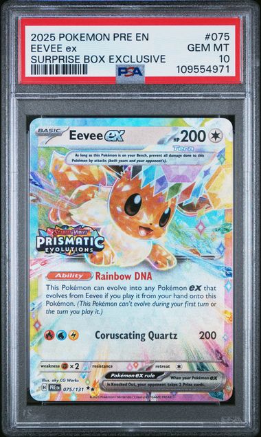 Eevee ex (Stamped) 075/131 Prismatic Evolutions PSA 10 109554971