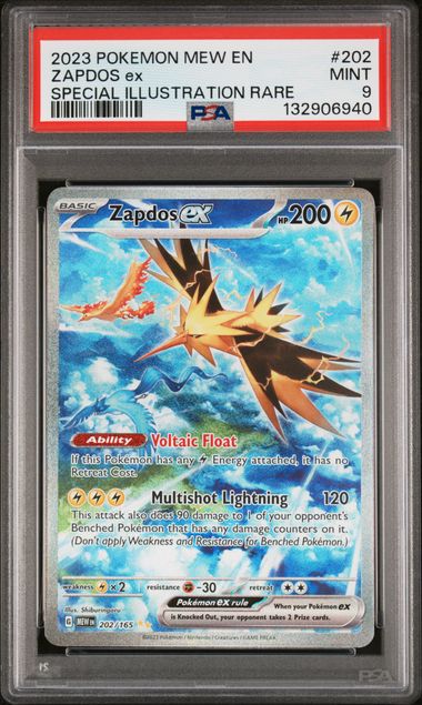 Zapdos ex 202/165 S&V 151 PSA 9 132906940