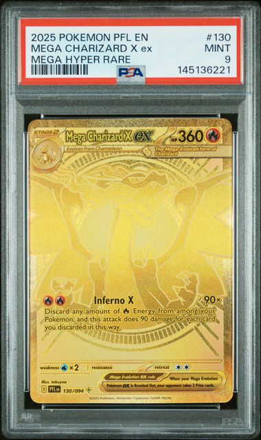 Mega Charizard X ex 130/094 PSA 9 145136221