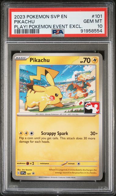 Pikachu (101) Play! Pokemon Event Promo PSA 10 91958554