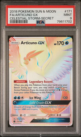 Articuno GX 171/168 Celestial Storm PSA 9 79611702