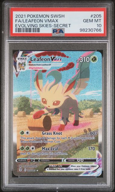 Leafeon VMAX 205/203 Sword & Shield: Evolving Skies PSA 10 98230766